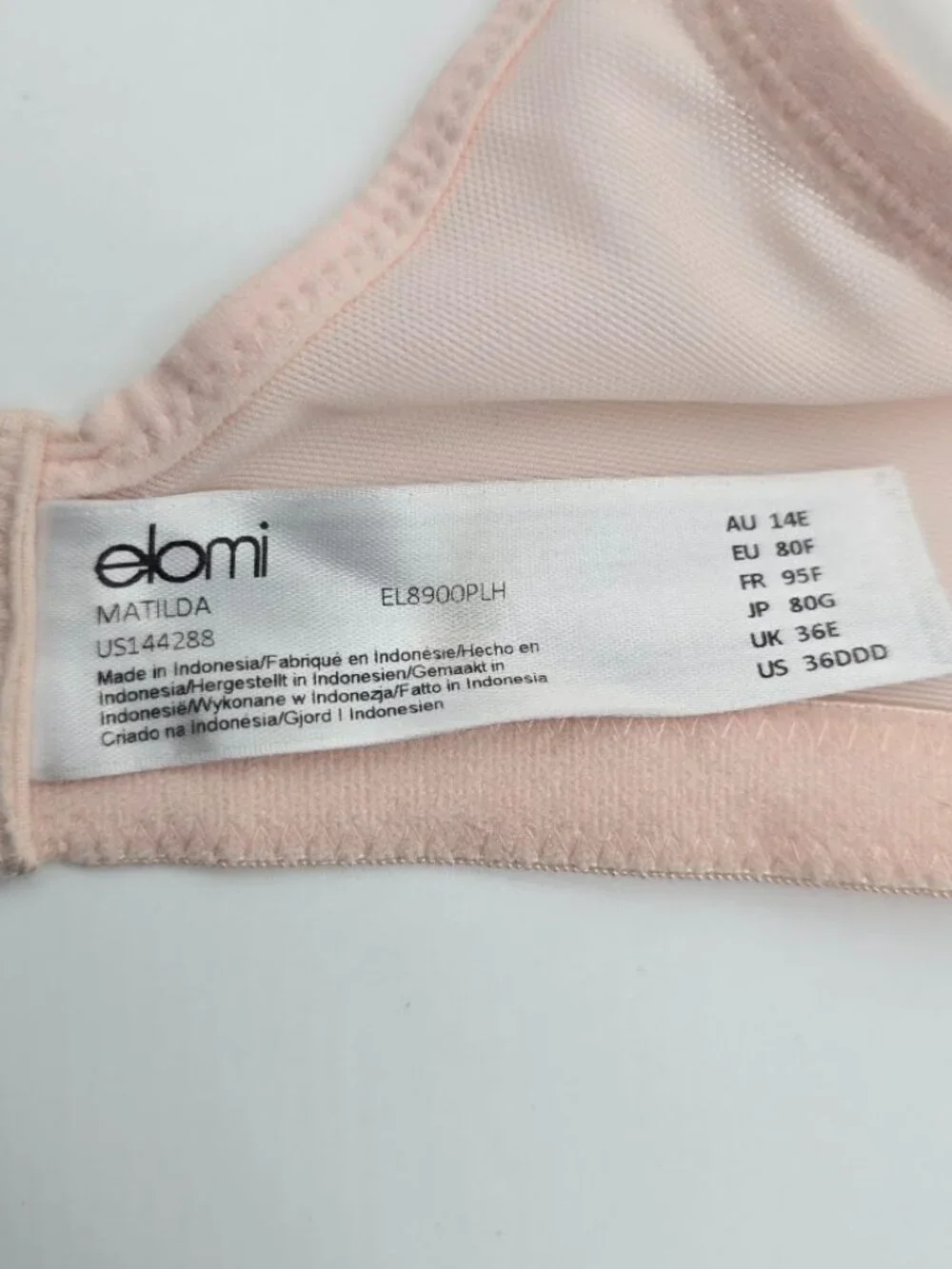 Sheer Embroidered Full-Coverage Bra in Blush Pink